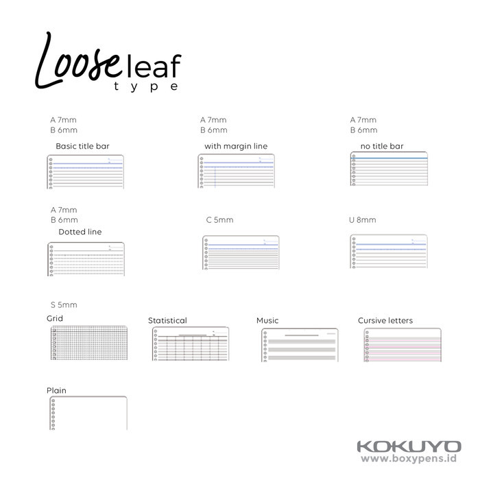 

Kokuyo Campus Loose Leaf A4 for Pencil - 6 mm