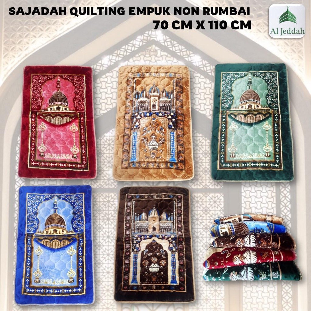 Sajadah Turki Busa Tebal Empuk Lembut Jumbo Ukuran 70 x 110 Non Rumbai