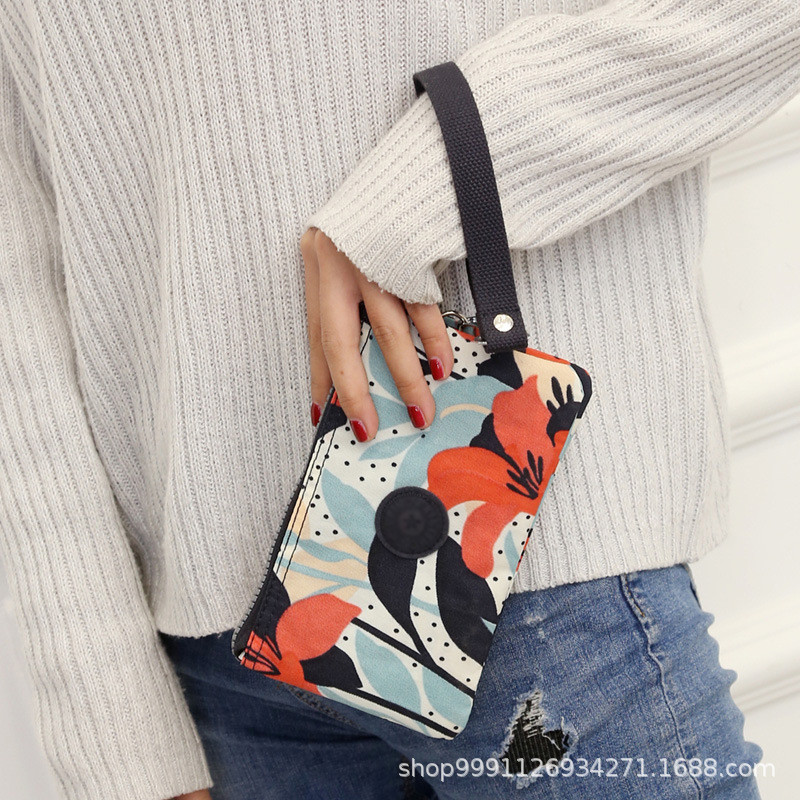 Kipling Women's Handbag Clutch Coin Purse 3-Layer Wrist Bag