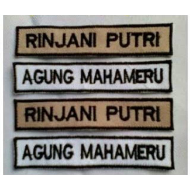 Bordir Jasa bordir /terima jasa bordir nama bet sekolah /logo pt/emblem logo dll Bordir Nama Dada bo