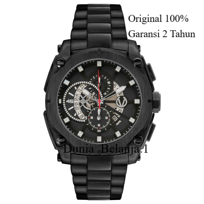 Original 100% Jam Tangan Kasual Pria Christ Verra CV 12201G-16 BLK Garansi Resmi 2 Tahun