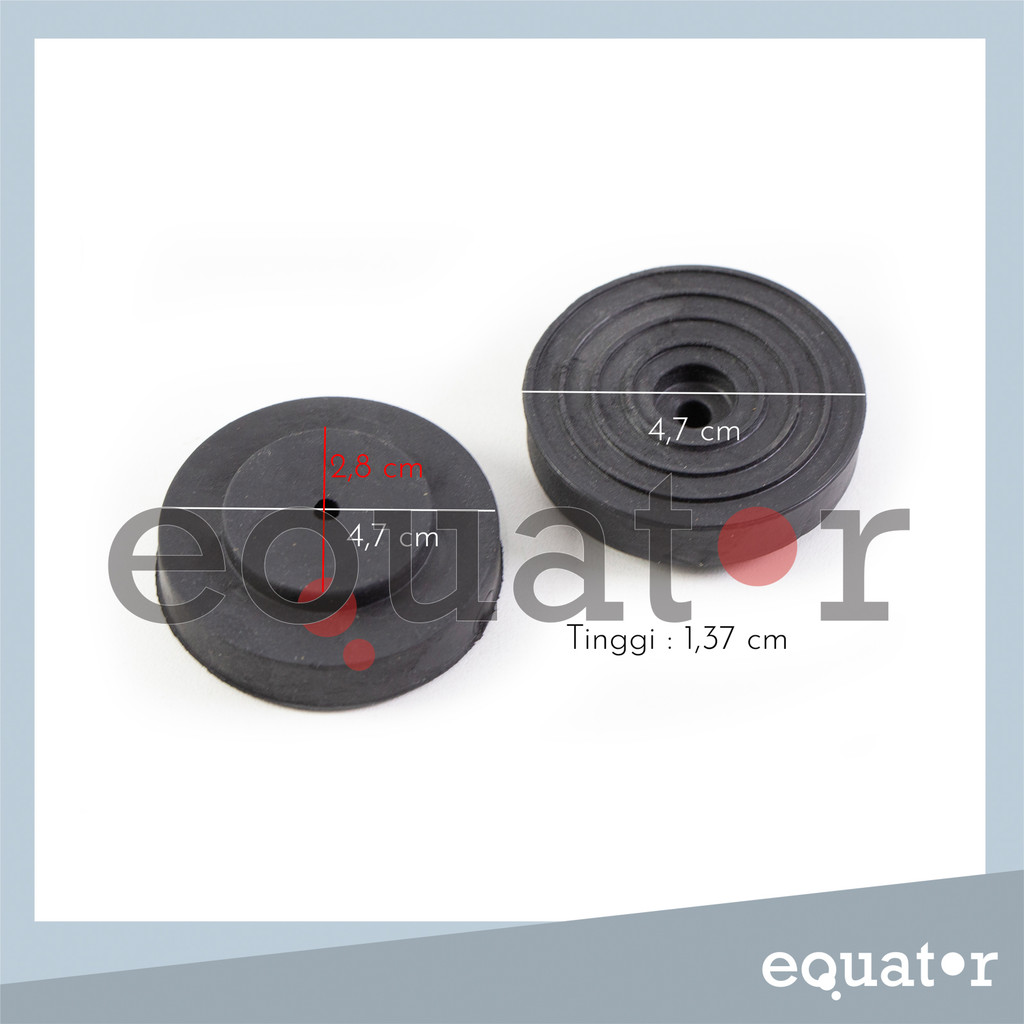 Karet Kaki Ganjal Box Salon Speaker Meja Kursi Alas Bulat Gepeng diameter 4,7 cm 47 mm
