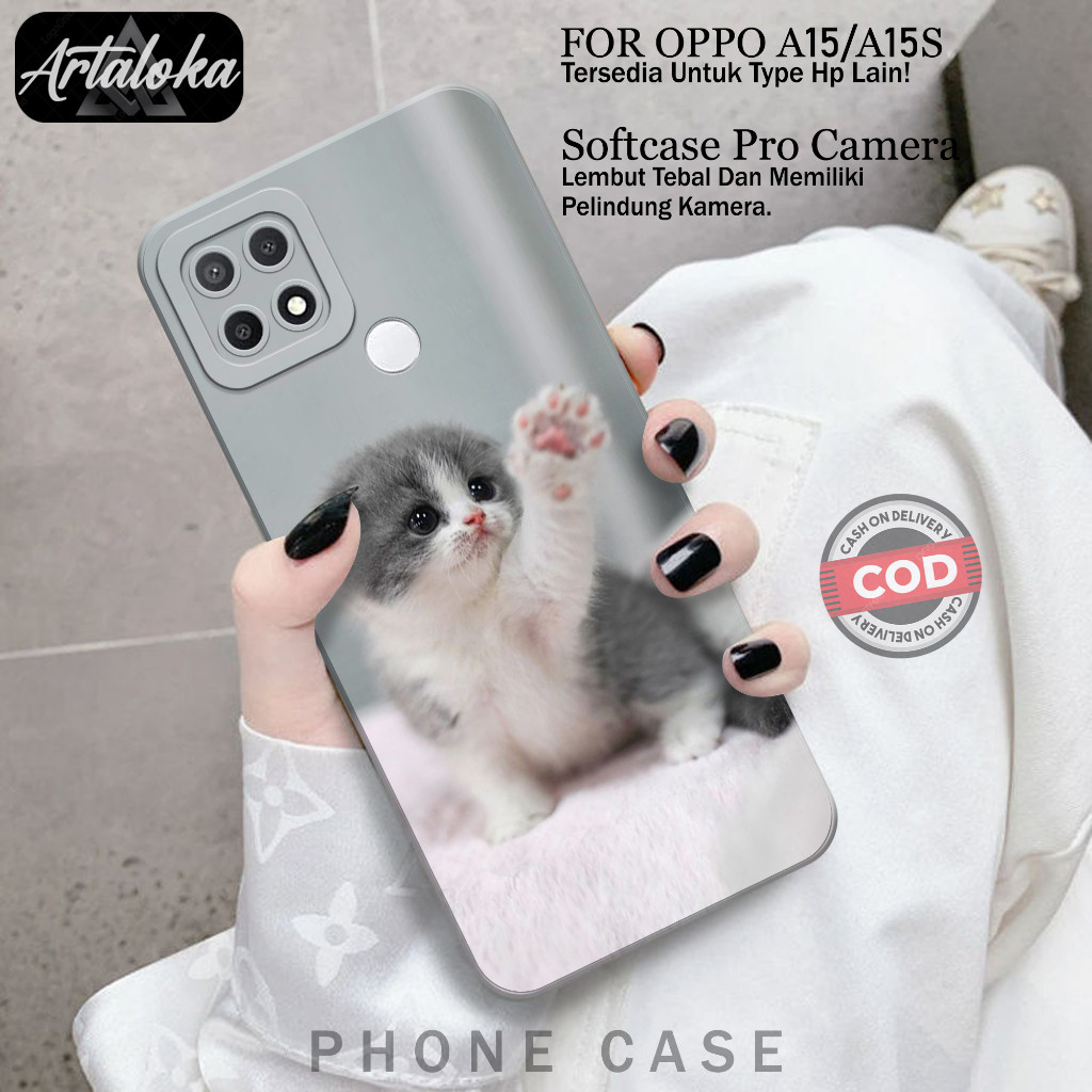 Case Hp Oppo A15/A15S Terbaru - Fashion Case Kucing - Softcase Oppo A15/A15S - Casing Oppo A15/A15S 