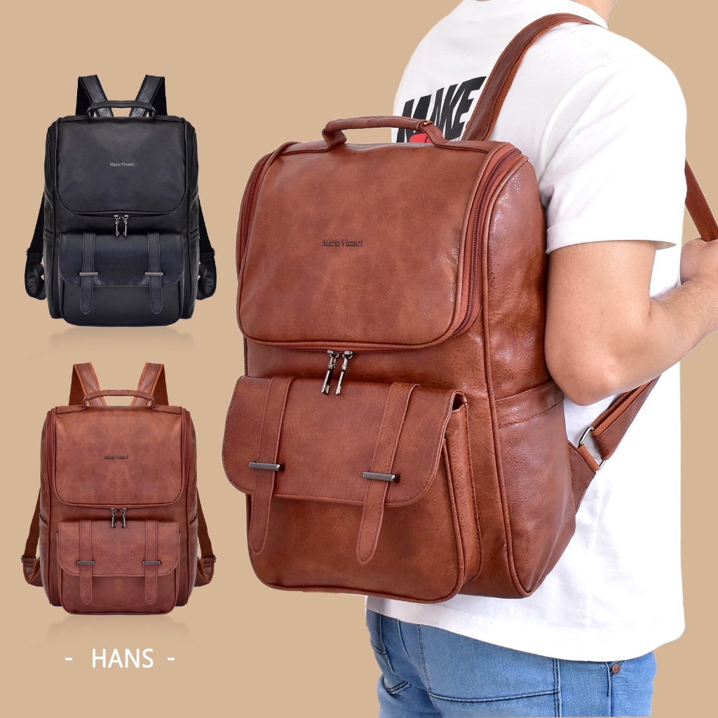 Tas Ransel Pria Kulit Mario Vizzari Hans (8521) - Laptop