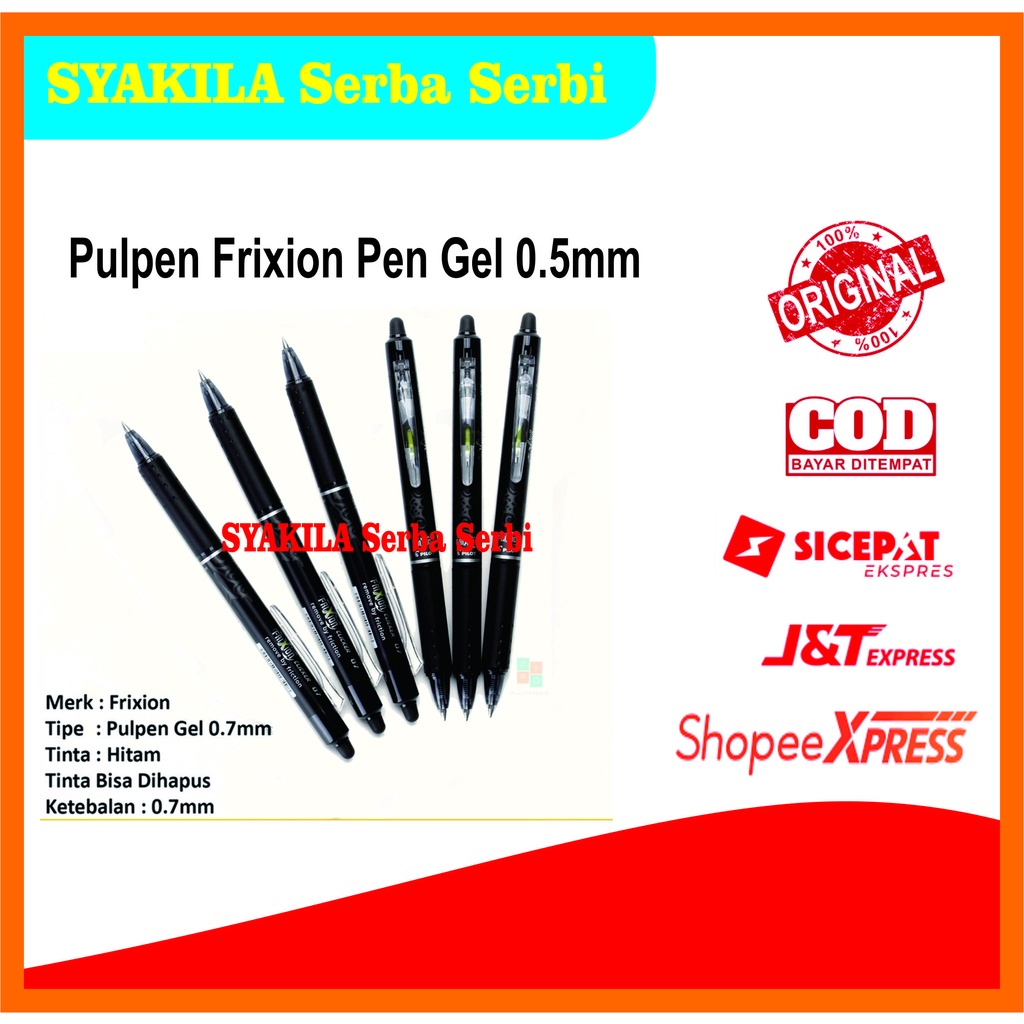 

PILOT - Pulpen Frixion Pen Gel 0.5mm - Pcs