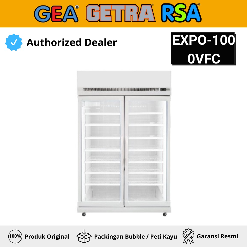 Display Cooler Gea Expo-1000 Vfc Kulkas Pendingin Minuman 2 Pintu