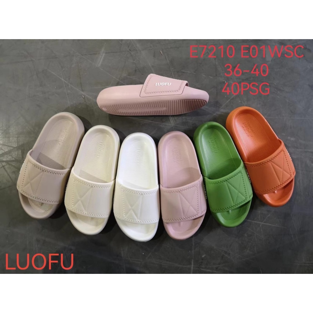 Sandal Wanita Slip-on Import Terbaru E7210 /Sepatu Wanita /Sandal Flat [ SANDAL LUOFU ORIGINAL IMPOR