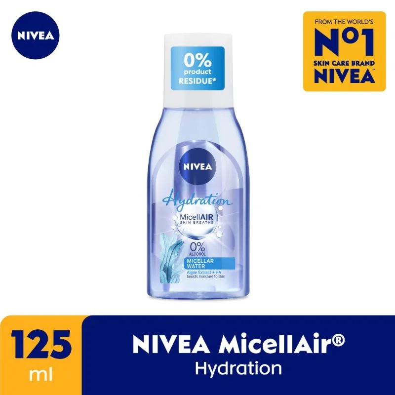 NIVEA Micellair Micellar Water Hydration BIRU  - 125ml/KULIT KERING