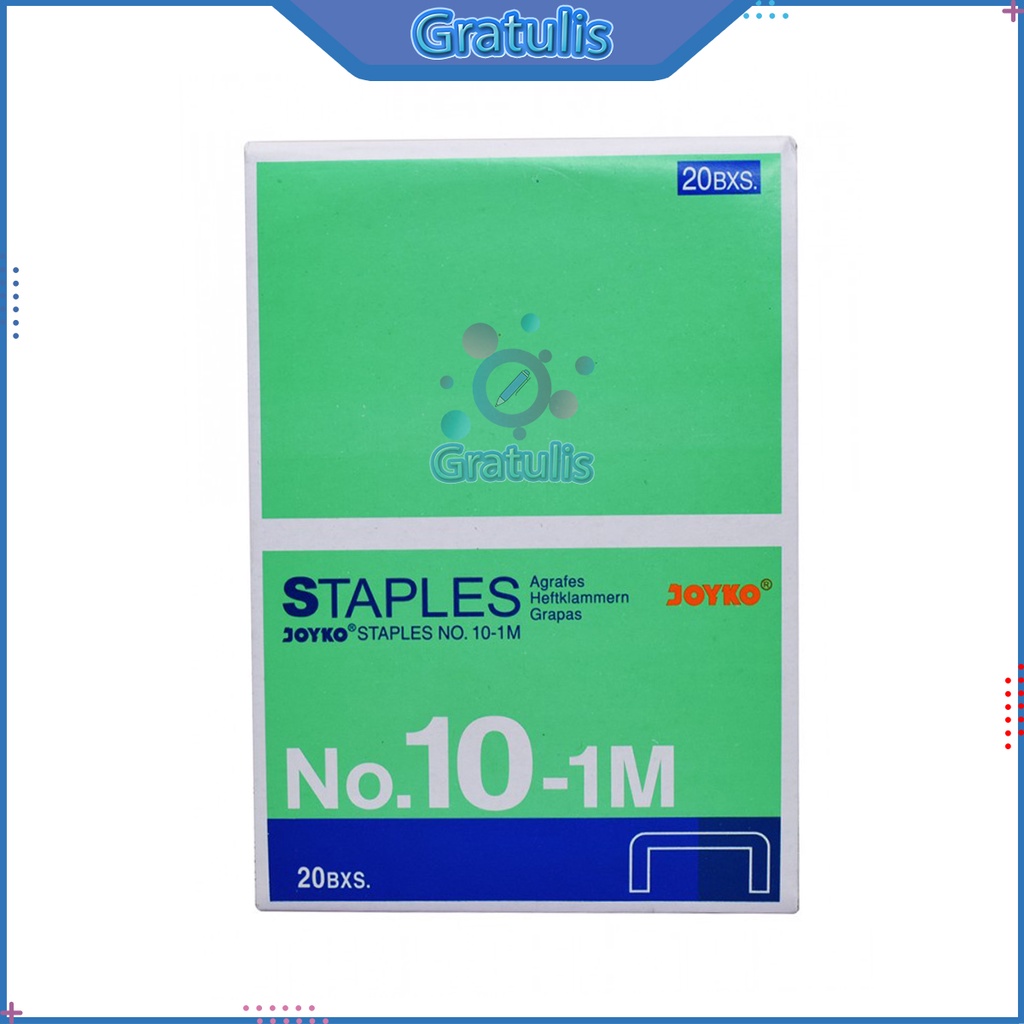 

ISI STAPLES JOYKO [NO.10-1M/20 BOX] / REFILL STAPLER / CEKREKAN / HEKTER STONE / ISI STEPLES KECIL / ISI KLIPAN KERTAS JOYKO