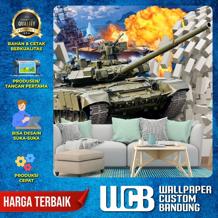 Wallpaper Dinding Custom 3D Premium - Tema Transportasi/Mobil/Motor