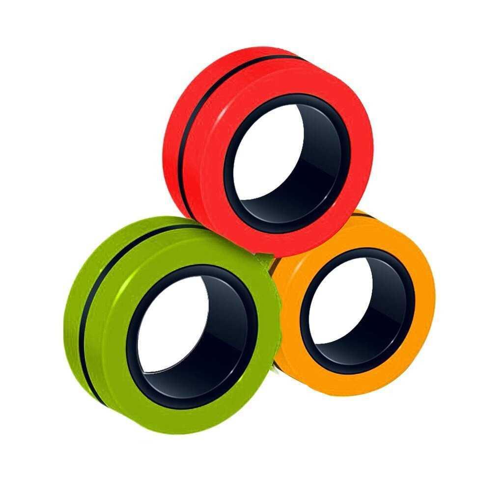Lyshare Mainan Anak Magnetic Fidget Spinner Ring Children Toy - 77894 Hadiah Magnet