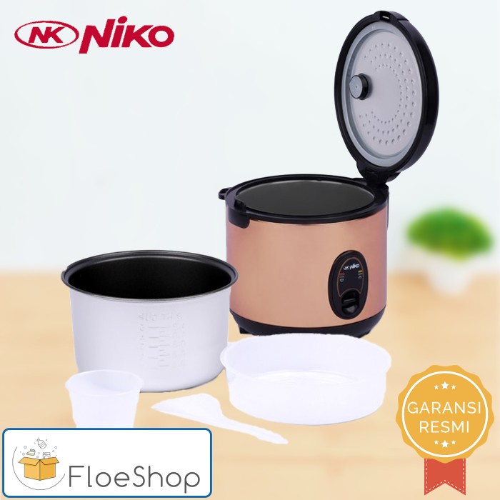 Magic Com Rice Cooker Penanak Nasi Niko Kecil Mini 1.2 Liter - Gold