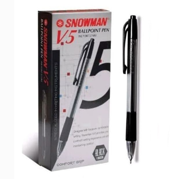 

Pulpen SNOWMAN V5 0.7 MM isi 12 / 0.7MM / Pena / Pen