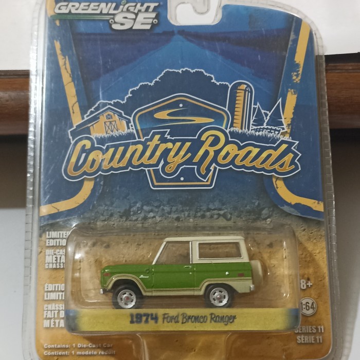 DIECAST MAINAN GREENLIGHT SE COUNTRY ROADS 1974 FORD BRONCO RANGER