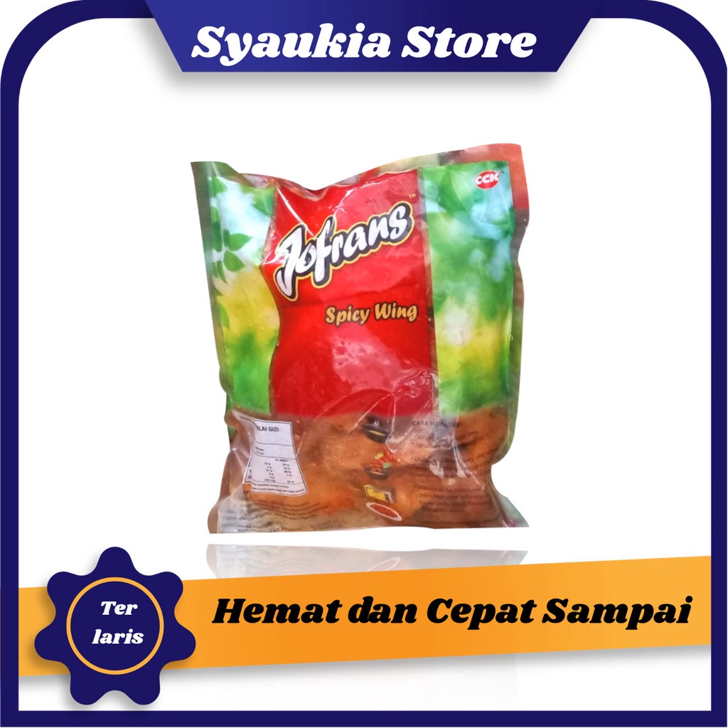 

Jofrans Chicken Spicy Wing 500 gr - Daging Sayap Ayam Pedas