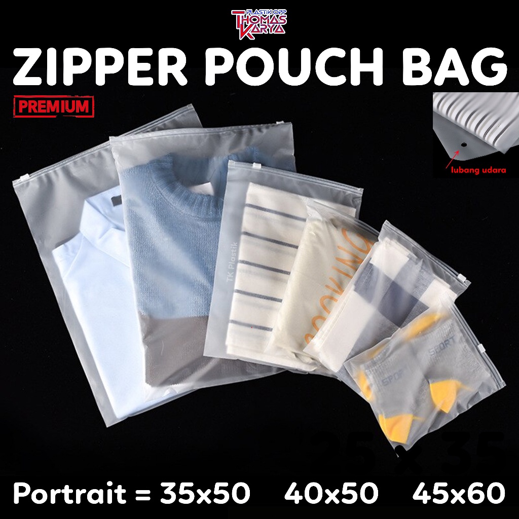 Plastik Zipper Storage Bag Packing Baju Traveling Pouch Ziplock