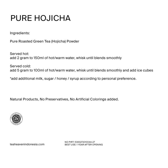 

✨PROMO✨ -Hojicha Pure Latte Japanese Roasted Green Tea Powder Drink - Hojicha Latte