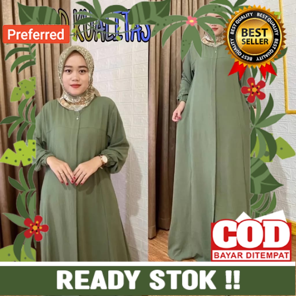 GAMIS MARYAM DRES MARYAM BUSUI CRINKLE// S M L XL XXL XXL UKURAN ALL SIZE