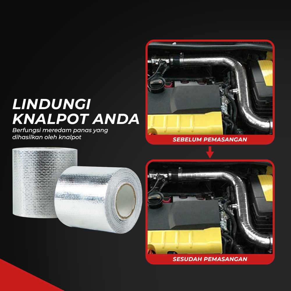 

Lakban Peredam Panas Knalpot 5M 50mm Fiberglass RB9