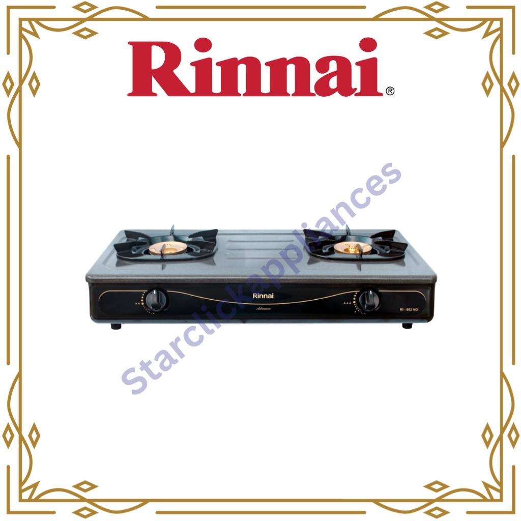 [PROMO] RINNAI KOMPOR GAS RI-602AG/ RI 602 AG/ RI602AG [2 Tungku]