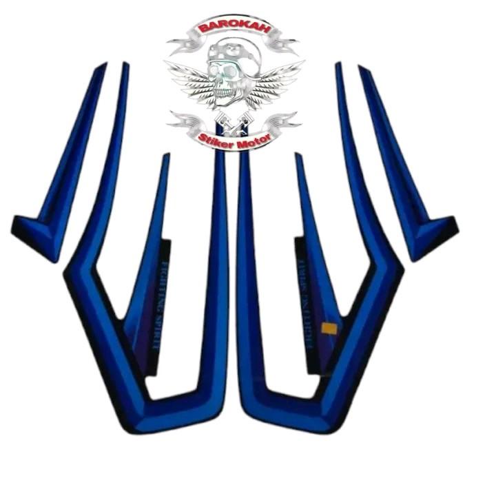 AJS Striping stiker polet list motor rx king 2001 variasi warna hitam biru lis body motor    Sticker Bisa Cod