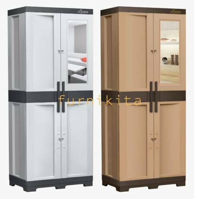 Lemari Plastik Tabitha Luxury Kaca (Promo Harga)