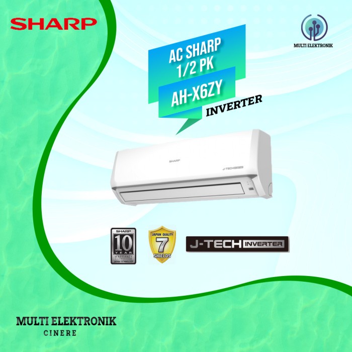 SPESIAL PROMO SALE AC Sharp 1/2 PK J-Tech Inverter Series AH-X6ZY/A HX6ZY - Unit Only