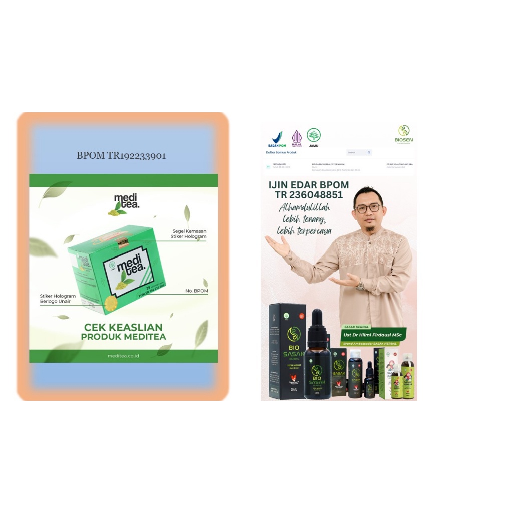 Produk Bundling Meditea dan MInyak Sasak Herbal Original
