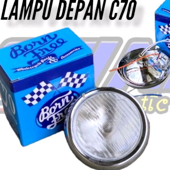 Lampu depan c70 standart reflektor / lampu depan honda C70 model standar ORI