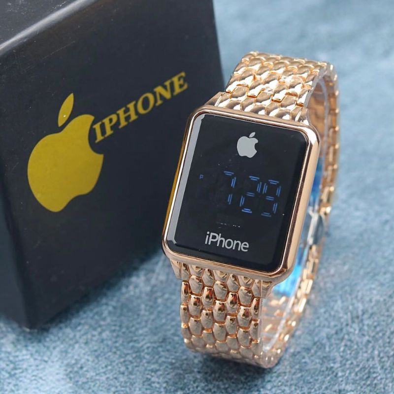 JAM TANGAN CEWEK IPHONE RANTAI TOUCH SCREEN DIAMETER 3, 8CM jam wanita digital terbaru tahan air