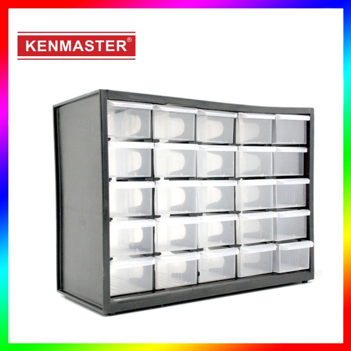 

✨LARIS✨ -Kenmaster Organizer Rak susun Drawer 25 Slot Kotak Spare Part Komponen- 1.2.23