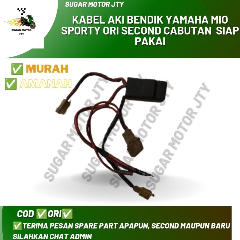 kabel aki bendik stater Yamaha Mio sporty ORI second cabutan copotan siap pakai