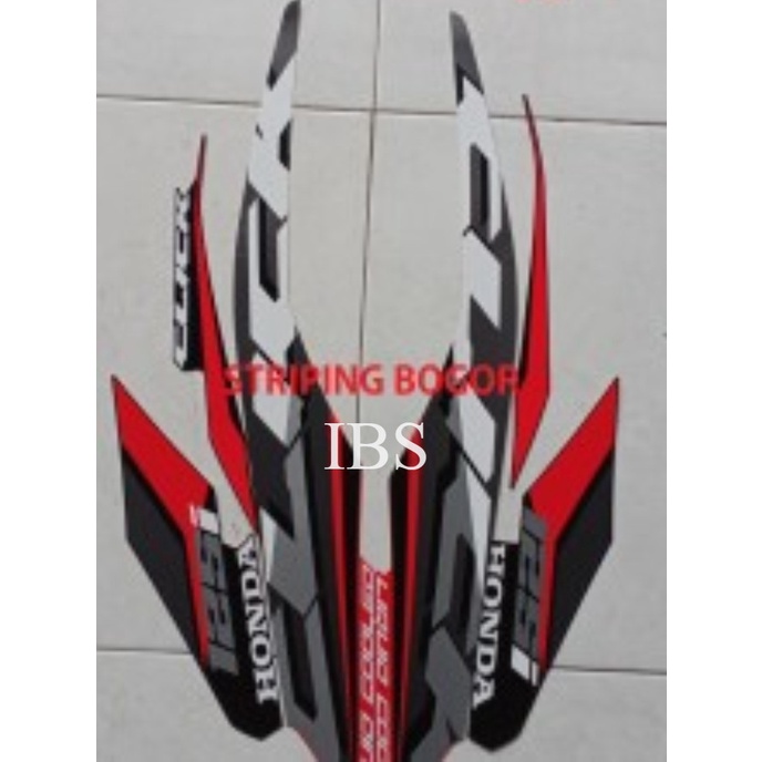 STRIPING HONDA VARIO CLICK 125 HITAM MERAH 2021 STANDAR