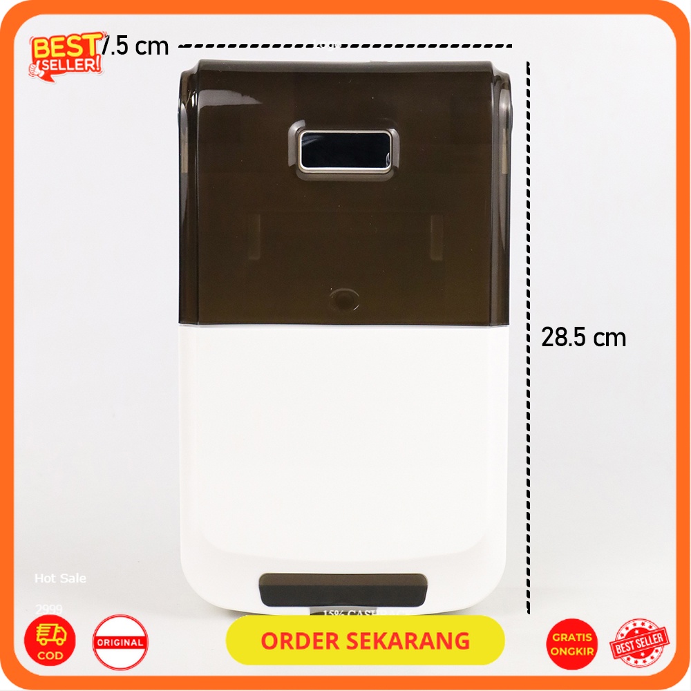 Kotak Tempat Penyimpanan Alat Makan Kitchen Utensil Box Dilengkapi Hook dan Perekat Dinding