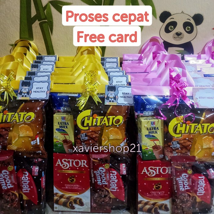 

Paket snack ulang tahun SNACK / FREE CARD /GOODIE BAG HAMPERS - Sesuai paket