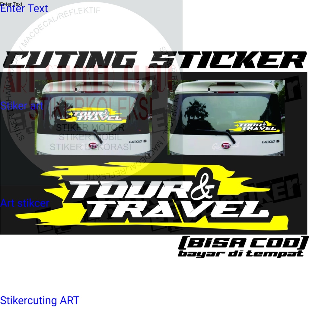 STIKER MOBIL TOUR DAN TRAVEL KEREN,STIKER MOBIL KEREN Toko art stiker