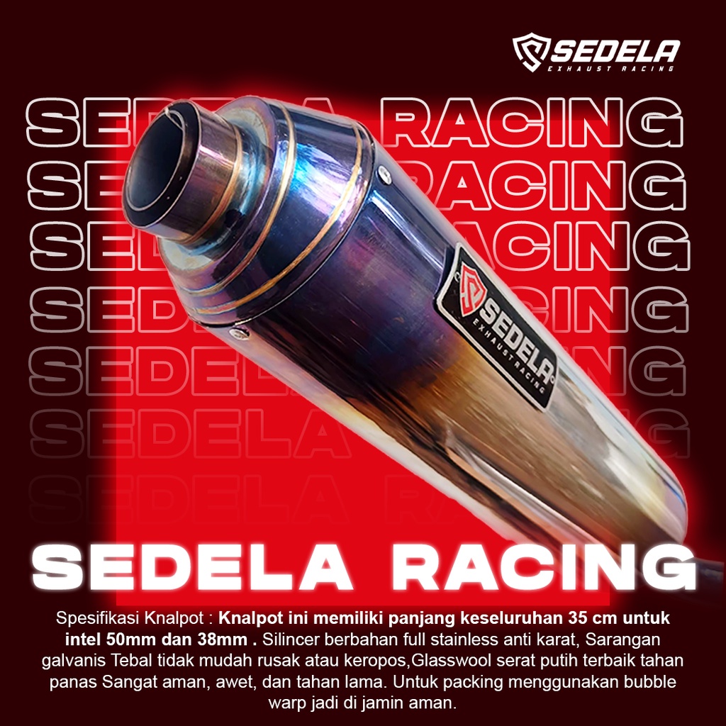 Knalpot Standar Racing NMAX AEROX VARIO PCX ADV PCX SEDELA RACING EXHAUST