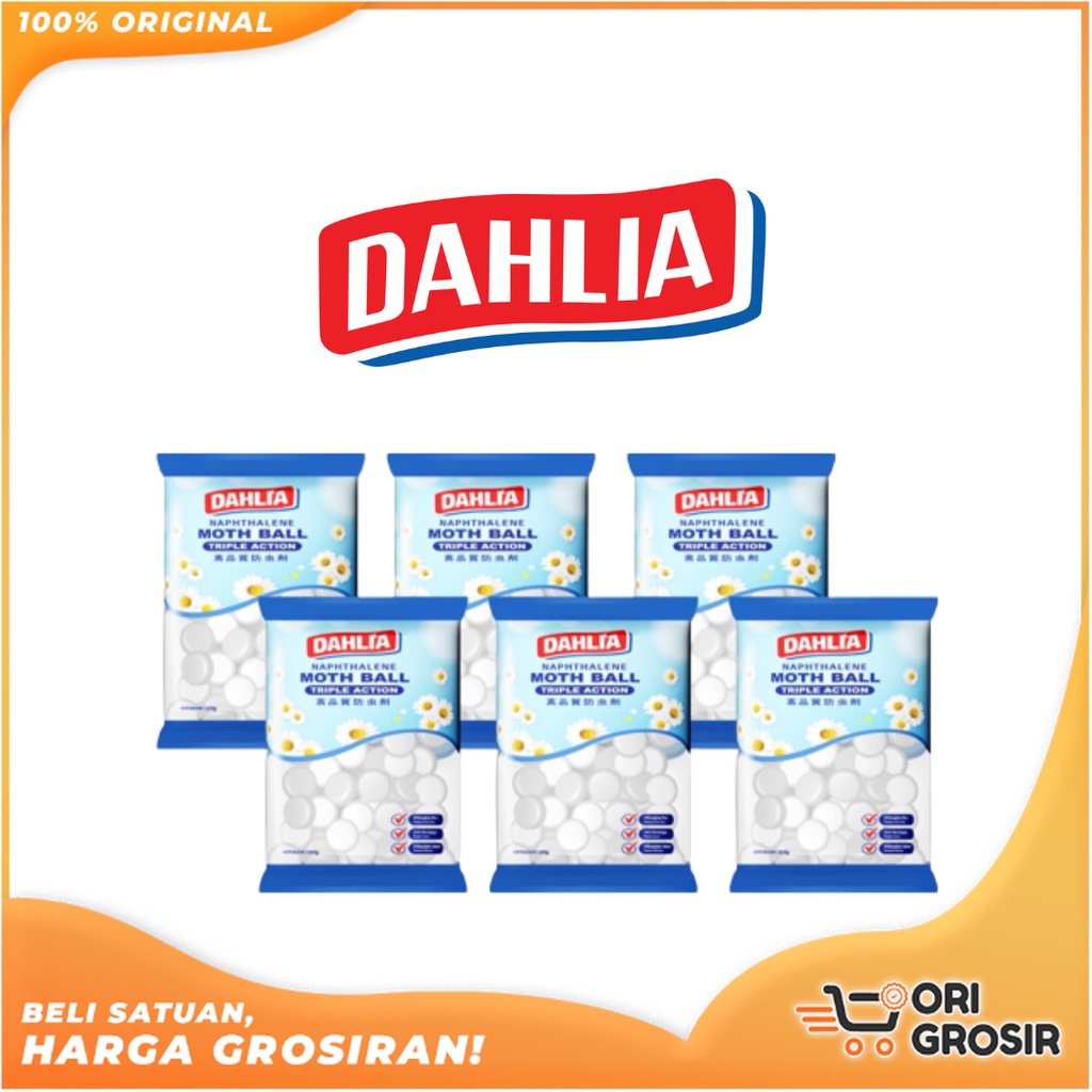 ORI Grosir   DAHLIA Kamper Napthalene Action | DAHLIA Moth Guard Para Disk Ball 150Gr | DAHLIA Blue 