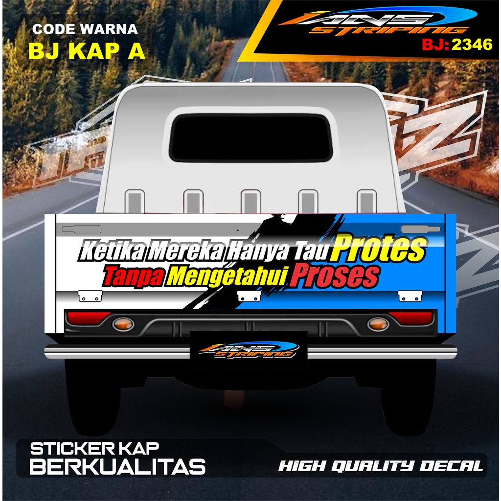 DECAL STIKER BAK BELAKANG GRANMAX / STICKER VARIASI GRANMAX PICK UP / DECAL STIKER CARRY PICK UP / S