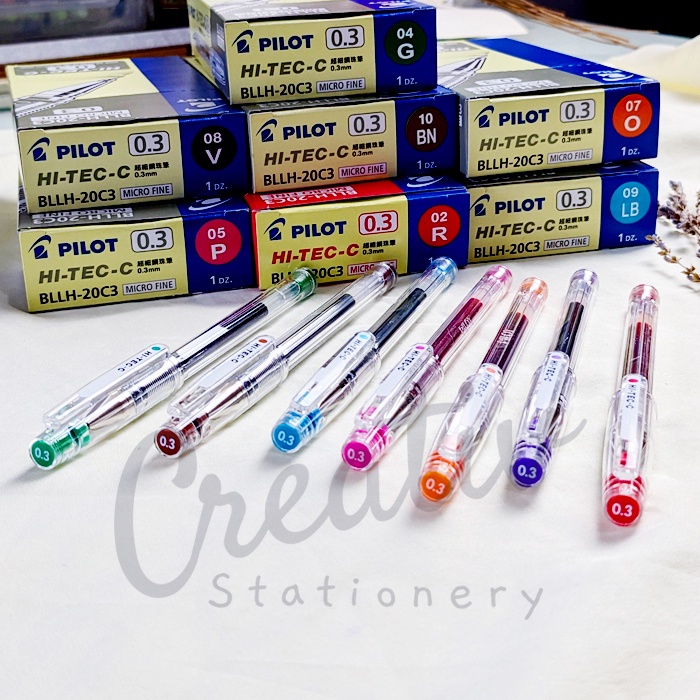 

H7Y Pilot Hitec Bolpen Gel Hitech 0.3 Mm Pena Pulpen Tinta Hitam Warna