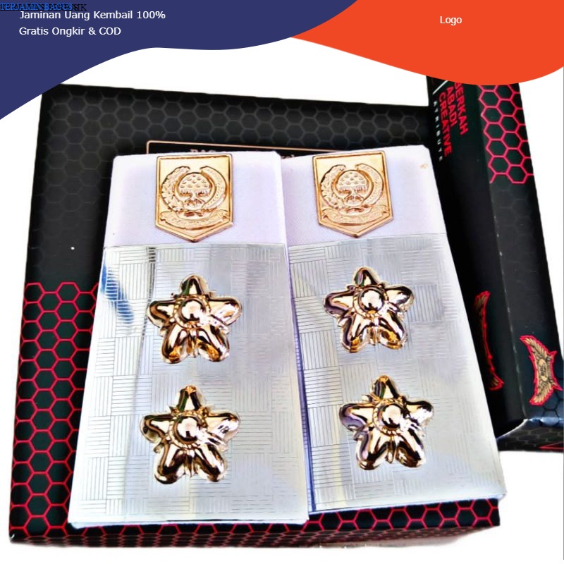 TGA pangkat pdh lurah baru untuk baju putih sesuai Permendagri exclusive BAC Atribut