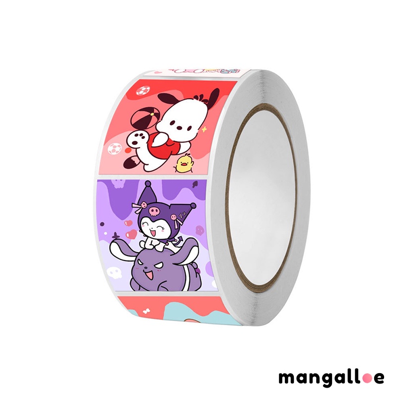

500 lembar,stiker bahan,kartun lucu Sanrio stiker bahan Melody Kuromi Yuji, stiker anjing, dekorasi DIY -MG