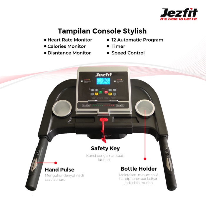 ✨LARIS✨ -Jezfit Alat Fitness Treadmill Elektrik ID 002M
