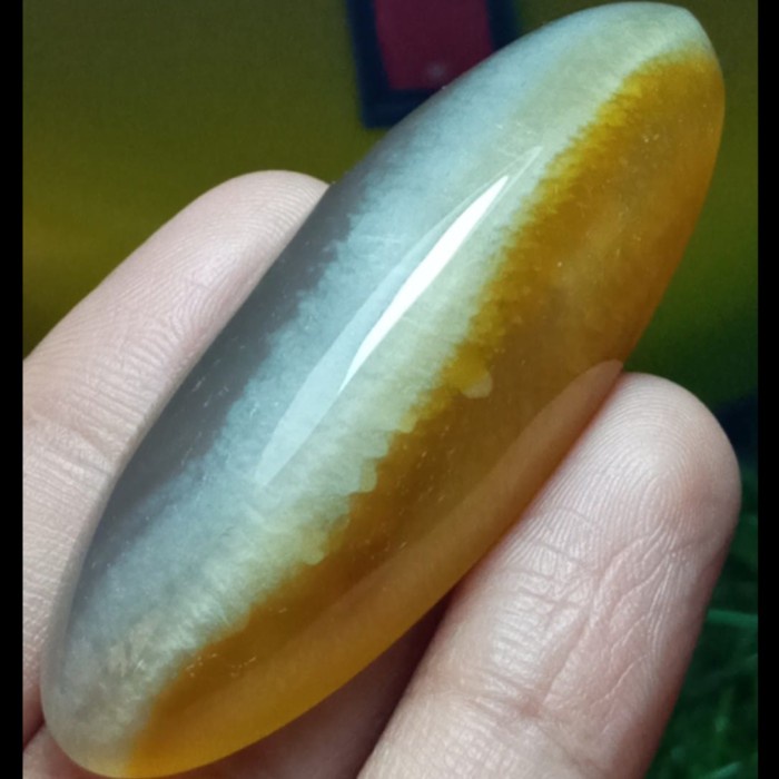 Natural Batu Akik Pandan Kapas Semu Nanas Sutra Merah Lumut OliAntik47