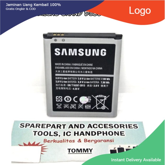 Baterai Samsung Grand Duos/Grand Neo -i9082/i9060