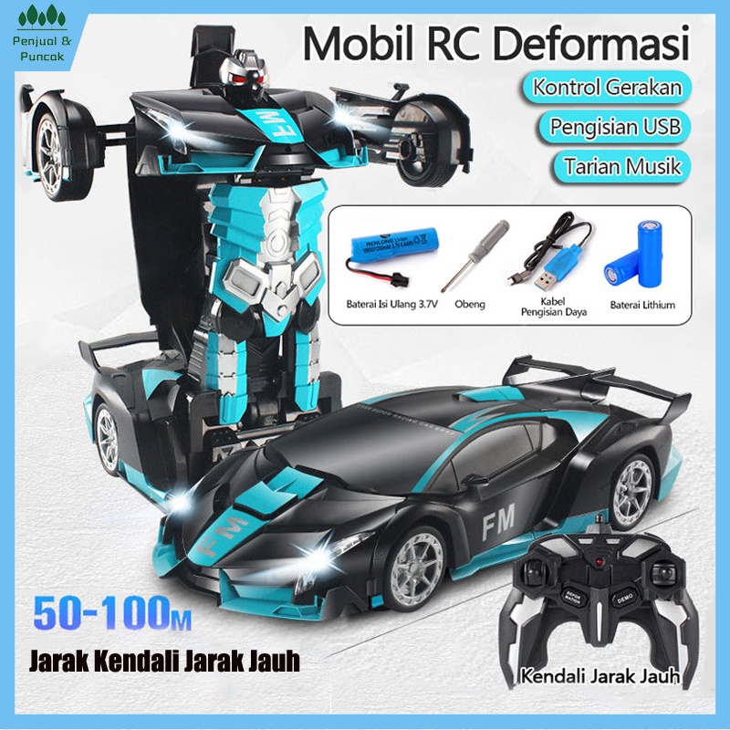 Robot mainan/Mainan Mobil Remote Control/Remote Control Mobil Sport Car Robot Transform/Rc Mobil Rem