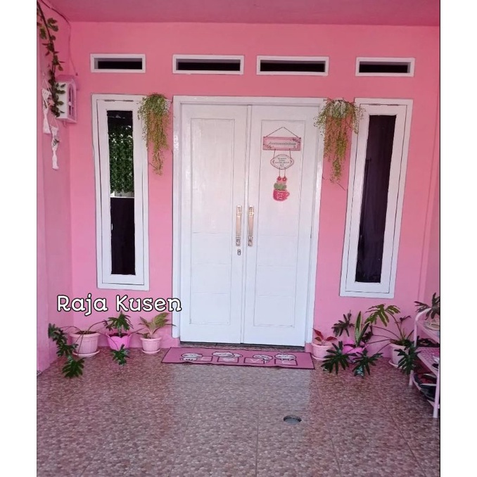 1 Set Kusen Pintu Kupu Jendela Minimalis Kayu Jati Putih