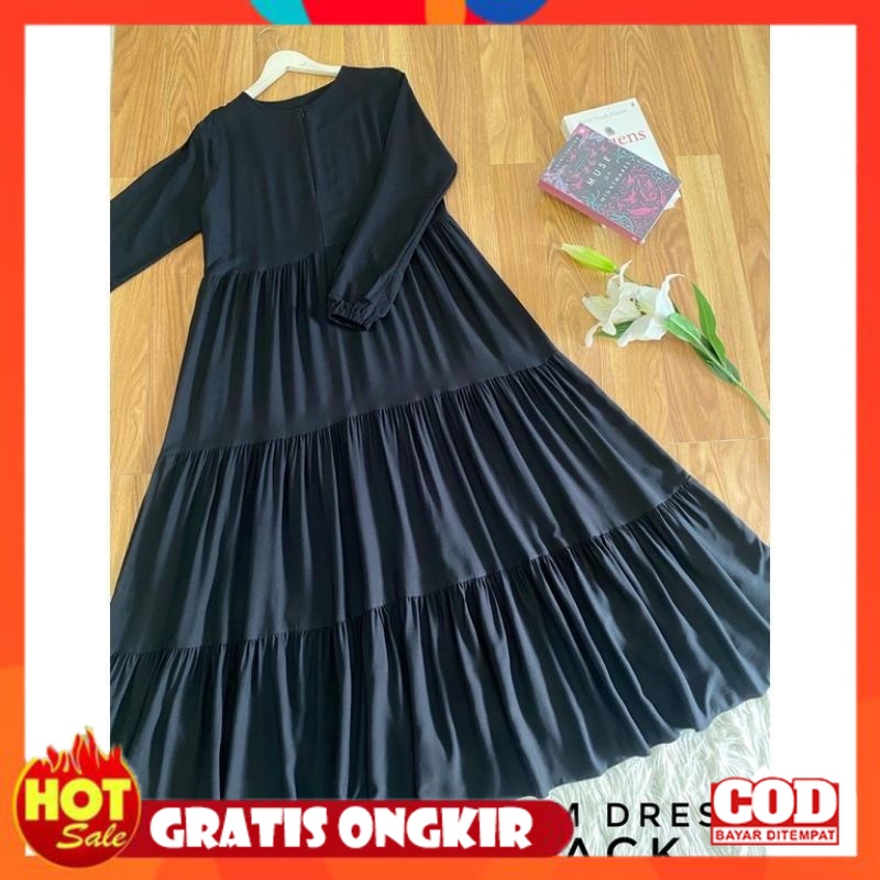 KAIN ADEM HALUS TEBAL / GAMIS CANDA SUSUN REMPEL BUSUI JUMBO // GAMIS MIDI SUSUN REMPEL