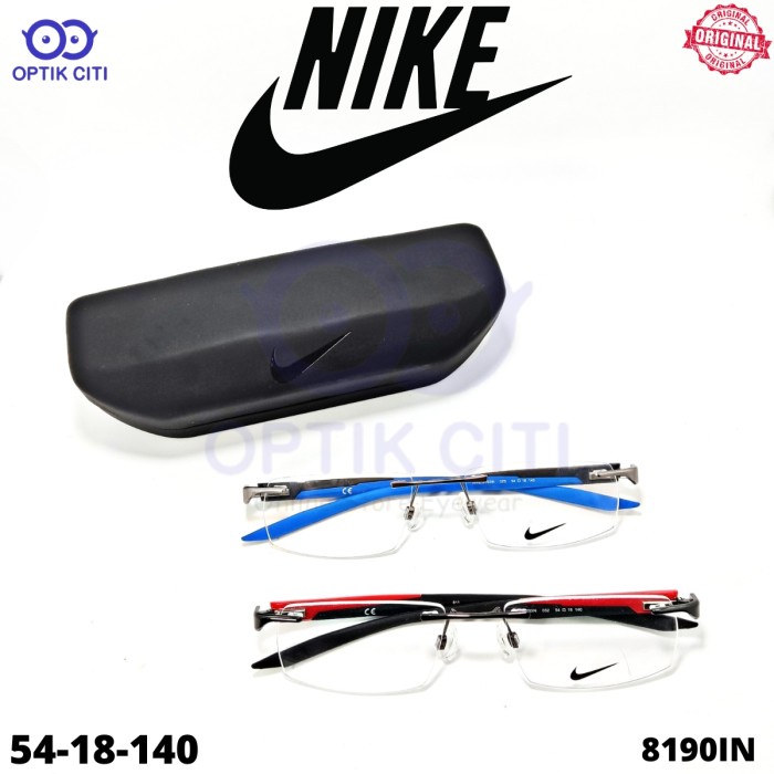 Frame Kacamata Pria Sporty Nike 8190 IN Original Rimless Ada Pegas