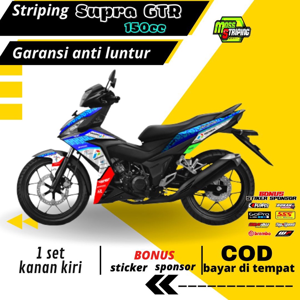 Striping Stiker Lis decal HONDA SUPRA GTR 150 CC 2017 2018 2019 2020 2021 semi fullbody mandalika